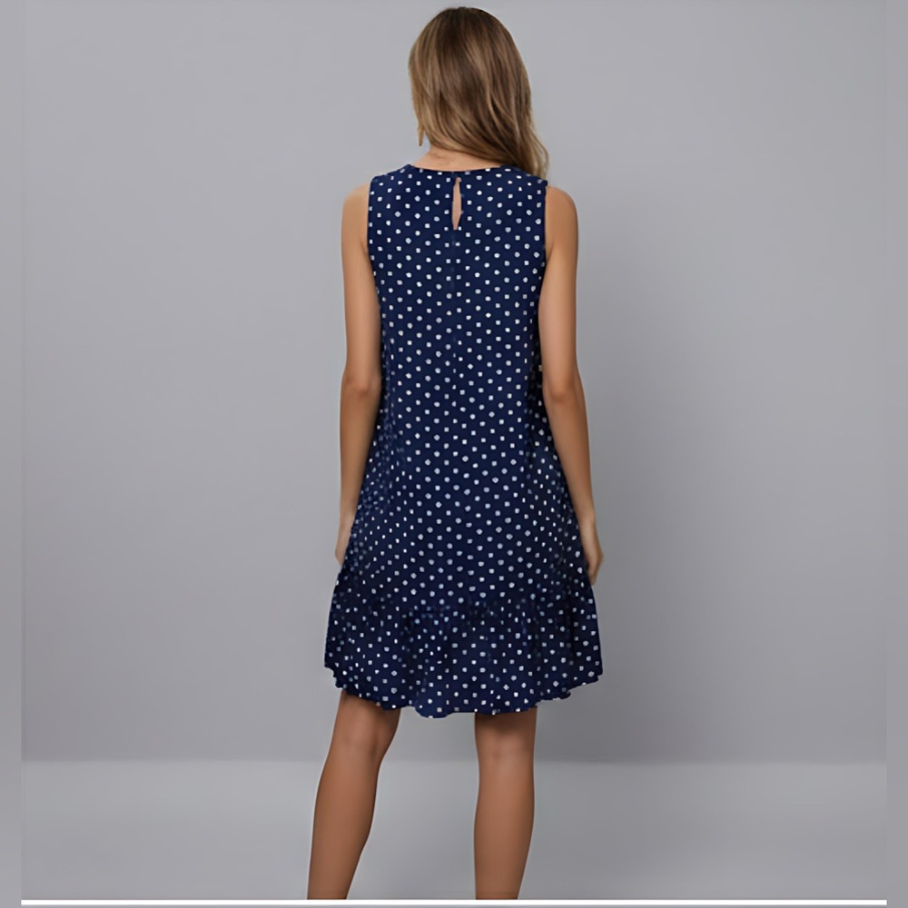 Polka Dot Ruffle Hem Dress - Picture 4 of 7